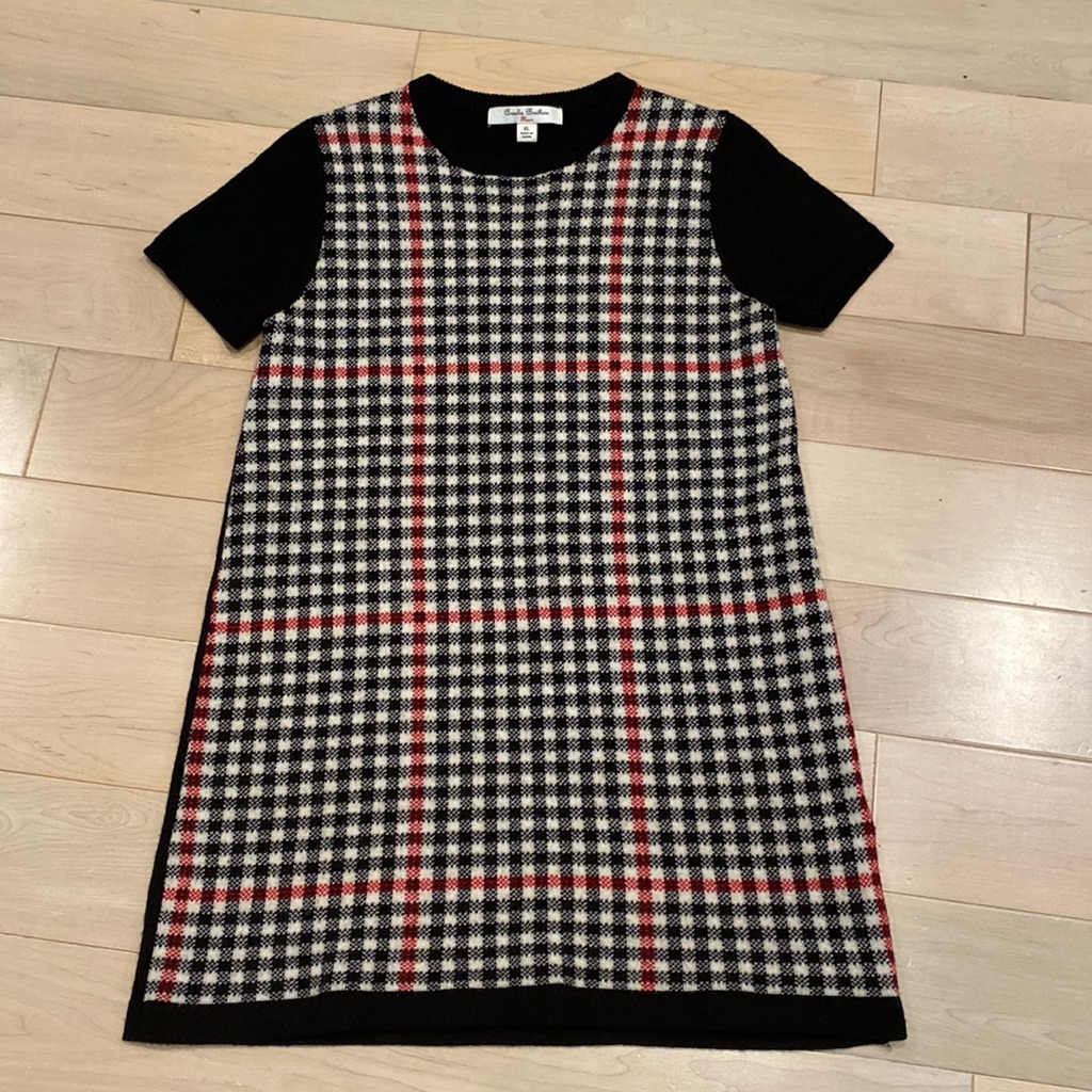Brooks Brothers Soft Merino Wool Blend Stretch Sweater Classy Dress